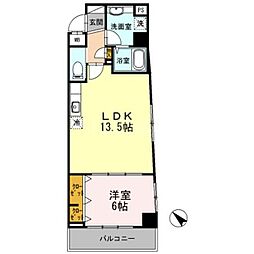 ル・シャトー・オンジェム 1LDKの間取図画像