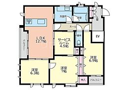ケーズヴィル2 3SLDKの間取図画像