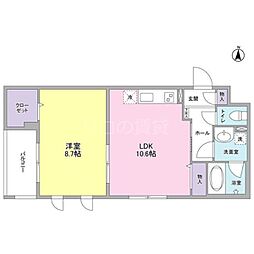フェリチターレ 1LDKの間取図画像