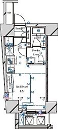 ARTESSIMOLINKDISERA ワンルームの間取図画像