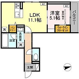 D Paina Egawa I 1LDKの間取図画像