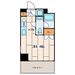 Premium Residence Kawasaki 2階1Kの間取り