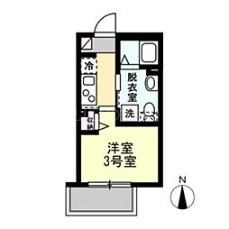 Rimo 1階1Kの間取り