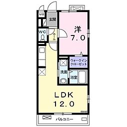 エスペランサ 3階1LDKの間取り