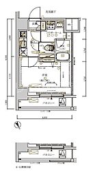 メインステージ川崎新川通 3階1Kの間取り