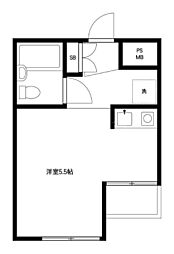ダイアパレス川崎第2 ワンルームの間取図画像