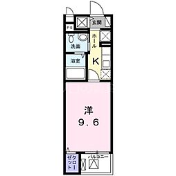 エクセレンテ2 1Kの間取図画像