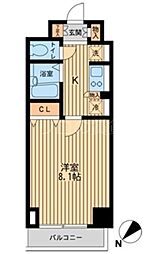カッシア川崎レジデンス 1Kの間取図画像