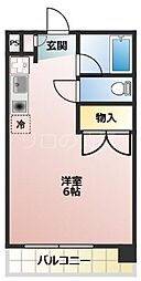 グリーンスクウェア ワンルームの間取図画像
