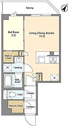 ＫＤＸレジデンス田園調布南 1階1LDKの間取り