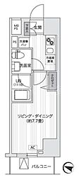 PrimalGotanda 1Kの間取図画像