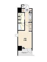 アジールコート雪が谷大塚 1Kの間取図画像