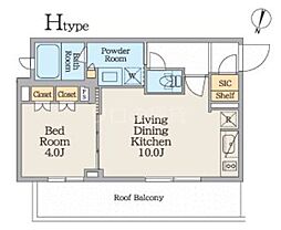 クレストコート池上六丁目 5階1LDKの間取り
