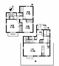 グリーンハウス 1階3LDKの間取り