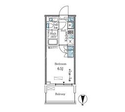 ParkCube大井町レジデンス 1Kの間取図画像