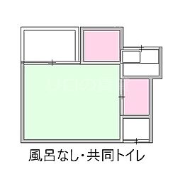 仁平荘 ワンルームの間取図画像