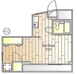 フジハイツ ワンルームの間取図画像