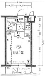オリンポス大森 ワンルームの間取図画像