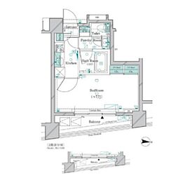 ガリシア大森East 4階1Kの間取り