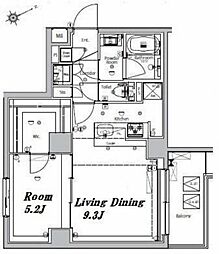 メイクスデザイン大森II 6階1LDKの間取り