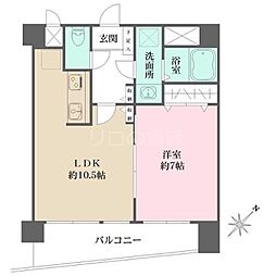 コスモリード雪が谷大塚 6階1LDKの間取り