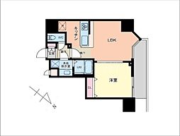 プライマル品川大森海岸 5階1LDKの間取り