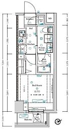 アクサスレジデンス目黒東 1階1Kの間取り