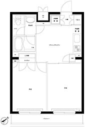ルーブル蒲田南 5階2DKの間取り