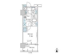 パークアクシス蒲田ステーションゲート 10階1Kの間取り