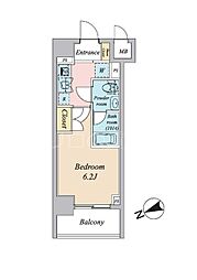 プライマル大森 4階1Kの間取り