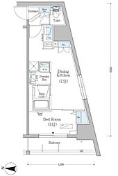 アーバネックス南品川 12階1DKの間取り