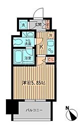RESIDIA大森 1Kの間取図画像