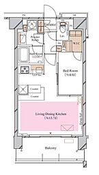 ブランシエスタ糀谷 1LDKの間取図画像