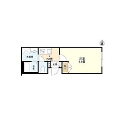 ウェルスクエアクガハラ 1Kの間取図画像