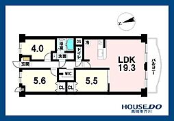 さんくれーる高槻E棟 3SLDKの間取図画像
