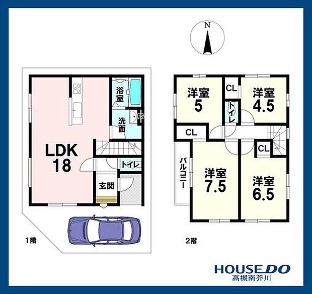【LDK18.0帖×4LDK】全室2面採光＆水回り集中設計が嬉しいこだわりのお家です