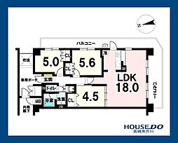 プライムコート高槻総持寺 3LDKの間取図画像