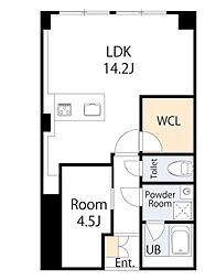 プラザ新大阪 1LDKの間取図画像