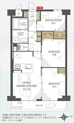 間取り ライオンズマンション高崎 5階/-