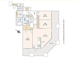 キングスクエアザ・タワーランドレックス 3LDKの間取図画像