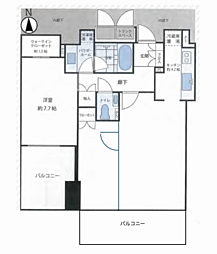 シティタワー前橋千代田町 2LDKの間取図画像
