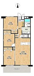 メゾン新郷 3LDKの間取図画像