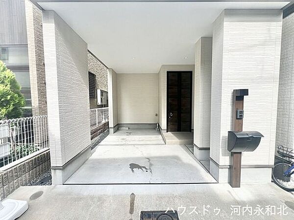 ビルトインなので雨の日も楽々です。