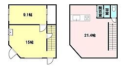 御厨1丁目　中古戸建 2LDKの間取り