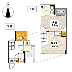 ADC東岡山Fino 1Kの間取図画像