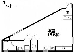 JR吉備線 備前三門駅 徒歩33分の賃貸アパート 1階ワンルームの間取り