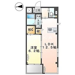 岡山電気軌道清輝橋線 東中央町駅 徒歩4分の賃貸マンション 5階1LDKの間取り