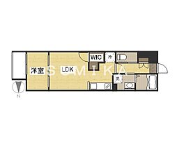 JR山陽本線 岡山駅 徒歩10分の賃貸マンション 1階1LDKの間取り