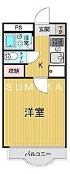 JR山陽本線 岡山駅 徒歩21分の賃貸マンション 1階1Kの間取り