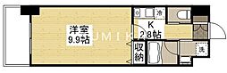 JR山陽本線 岡山駅 徒歩16分の賃貸マンション 13階1Kの間取り